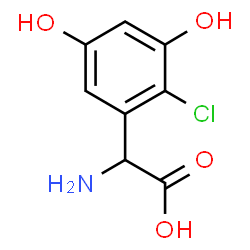 ChemSpider 2D Image | Amino(2-chloro-3,5-dihydroxyphenyl)acetic acid | C8H8ClNO4