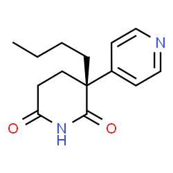 ChemSpider 2D Image | (3R)-3-Butyl-3-(4-pyridinyl)-2,6-piperidinedione | C14H18N2O2