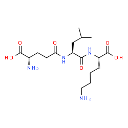 ChemSpider 2D Image | L-gamma-Glutamyl-L-leucyl-L-lysine | C17H32N4O6