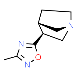 ChemSpider 2D Image | (3S,4S)-3-(3-Methyl-1,2,4-oxadiazol-5-yl)-1-azabicyclo[2.2.1]heptane | C9H13N3O