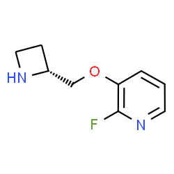 ChemSpider 2D Image | 3-[(2R)-2-Azetidinylmethoxy]-2-fluoropyridine | C9H11FN2O