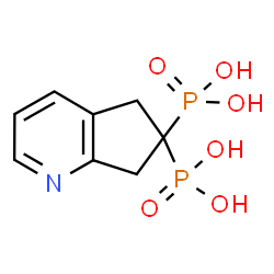 ChemSpider 2D Image | 6,7-Dihydro-5H-cyclopenta[b]pyridine-6,6-diylbis(phosphonic acid) | C8H11NO6P2