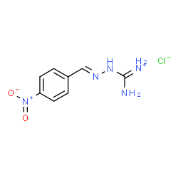 ChemSpider 2D Image | Imino[(2E)-2-(4-nitrobenzylidene)hydrazino]methanaminium chloride | C8H10ClN5O2