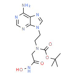 ChemSpider 2D Image | tert-butyl [2-(6-amino-9H-purin-9-yl)ethyl][2-(hydroxyamino)-2-oxoethyl]carbamate | C14H21N7O4