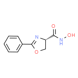 ChemSpider 2D Image | (4S)-N-Hydroxy-2-phenyl-4,5-dihydro-1,3-oxazole-4-carboxamide | C10H10N2O3