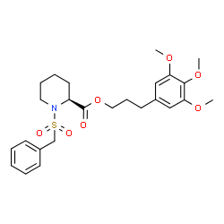 ChemSpider 2D Image | 3-(3,4,5-Trimethoxyphenyl)propyl (2S)-1-(benzylsulfonyl)-2-piperidinecarboxylate | C25H33NO7S