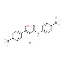 ChemSpider 2D Image | (2Z)-2-Cyano-3-hydroxy-N,3-bis[4-(trifluoromethyl)phenyl]acrylamide | C18H10F6N2O2