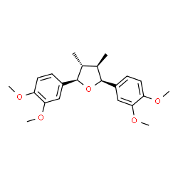 ChemSpider 2D Image | (2R,3R,4R,5S)-2,5-Bis(3,4-dimethoxyphenyl)-3,4-dimethyltetrahydrofuran | C22H28O5