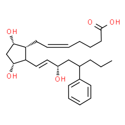 ChemSpider 2D Image | (5Z)-7-{(1R,3R,5S)-3,5-Dihydroxy-2-[(1E,3S)-3-hydroxy-5-phenyl-1-octen-1-yl]cyclopentyl}-5-heptenoic acid | C26H38O5