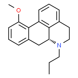 ChemSpider 2D Image | (6aR)-11-Methoxy-6-propyl-5,6,6a,7-tetrahydro-4H-dibenzo[de,g]quinoline | C20H23NO