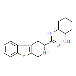 ChemSpider 2D Image | (3R)-N-(2-Hydroxycyclohexyl)-1,2,3,4-tetrahydro[1]benzothieno[2,3-c]pyridine-3-carboxamide | C18H22N2O2S