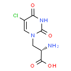 ChemSpider 2D Image | 3-(5-Chloro-2,4-dioxo-3,4-dihydro-1(2H)-pyrimidinyl)-L-alanine | C7H8ClN3O4
