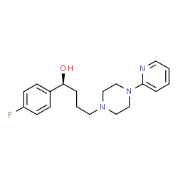 ChemSpider 2D Image | (1S)-1-(4-Fluorophenyl)-4-[4-(2-pyridinyl)-1-piperazinyl]-1-butanol | C19H24FN3O
