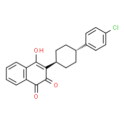 ChemSpider 2D Image | 3-[trans-4-(4-Chlorophenyl)cyclohexyl]-4-hydroxy-1,2-naphthalenedione | C22H19ClO3