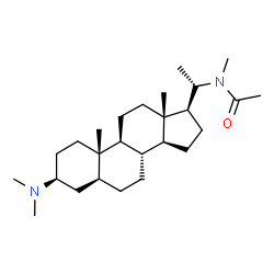 ChemSpider 2D Image | N-[(3beta,5alpha)-3-(Dimethylamino)pregnan-20-yl]-N-methylacetamide | C26H46N2O