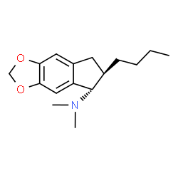 ChemSpider 2D Image | (5S,6R)-6-Butyl-N,N-dimethyl-6,7-dihydro-5H-indeno[5,6-d][1,3]dioxol-5-amine | C16H23NO2