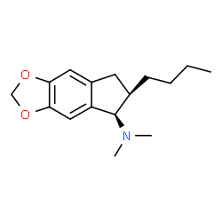 ChemSpider 2D Image | (5R,6R)-6-Butyl-N,N-dimethyl-6,7-dihydro-5H-indeno[5,6-d][1,3]dioxol-5-amine | C16H23NO2