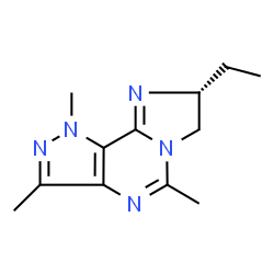 ChemSpider 2D Image | (8R)-8-Ethyl-1,3,5-trimethyl-7,8-dihydro-1H-imidazo[1,2-c]pyrazolo[3,4-e]pyrimidine | C12H17N5