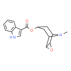 ChemSpider 2D Image | 9-Methyl-3-oxa-9-azatricyclo[3.3.1.0~2,4~]non-7-yl 1H-indole-3-carboxylate | C17H18N2O3