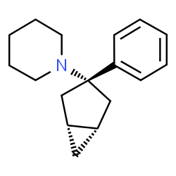ChemSpider 2D Image | 1-[(1R,3r,5S)-3-Phenylbicyclo[3.1.0]hex-3-yl]piperidine | C17H23N