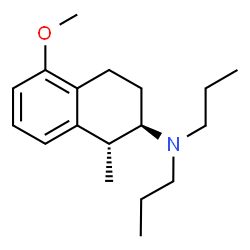 ChemSpider 2D Image | (1R,2R)-5-Methoxy-1-methyl-N,N-dipropyl-1,2,3,4-tetrahydro-2-naphthalenamine | C18H29NO