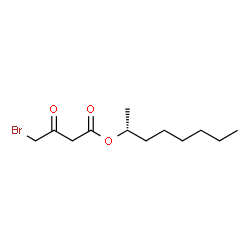 ChemSpider 2D Image | (2R)-2-Octanyl 4-bromo-3-oxobutanoate | C12H21BrO3
