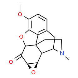 ChemSpider 2D Image | (7beta,8beta)-3-Methoxy-17-methyl-4,5:7,8-diepoxymorphinan-6-one | C18H19NO4