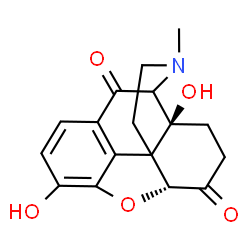 ChemSpider 2D Image | (5alpha)-3,14-Dihydroxy-17-methyl-4,5-epoxymorphinan-6,10-dione | C17H17NO5