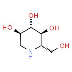 ChemSpider 2D Image | (2S,3S,4S,5R)-2-(Hydroxymethyl)-3,4,5-piperidinetriol | C6H13NO4