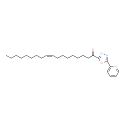 ChemSpider 2D Image | (9Z)-1-(5-pyridin-2-yl-1,3,4-oxadiazol-2-yl)octadec-9-en-1-one | C25H37N3O2