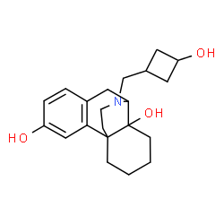 ChemSpider 2D Image | 17-[(3-Hydroxycyclobutyl)methyl]morphinan-3,14-diol | C21H29NO3
