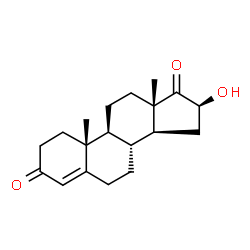 ChemSpider 2D Image | 16-β-HYDROXYANDROSTENEDIONE | C19H26O3