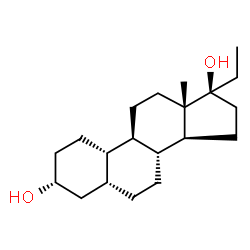 ChemSpider 2D Image | 17?-ethyl-5?-estrane-3?,17?-diol | C20H34O2