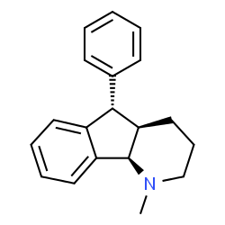ChemSpider 2D Image | (4aR,5S,9bR)-1-Methyl-5-phenyl-2,3,4,4a,5,9b-hexahydro-1H-indeno[1,2-b]pyridine | C19H21N