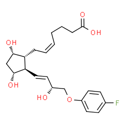 ChemSpider 2D Image | (5Z)-7-{(1R,2R,3R,5S)-2-[(1E,3R)-4-(4-Fluorophenoxy)-3-hydroxy-1-buten-1-yl]-3,5-dihydroxycyclopentyl}-5-heptenoic acid | C22H29FO6