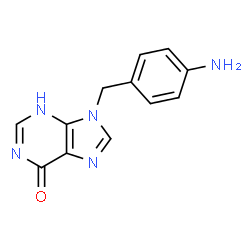 ChemSpider 2D Image | 9-(4-Aminobenzyl)-9H-purin-6-ol | C12H11N5O