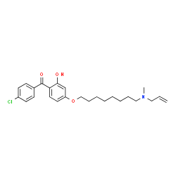 ChemSpider 2D Image | [4-({8-[Allyl(methyl)amino]octyl}oxy)-2-hydroxyphenyl](4-chlorophenyl)methanone | C25H32ClNO3