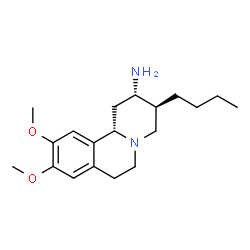 ChemSpider 2D Image | (2S,3S,11bS)-3-Butyl-9,10-dimethoxy-1,3,4,6,7,11b-hexahydro-2H-pyrido[2,1-a]isoquinolin-2-amine | C19H30N2O2