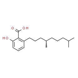 ChemSpider 2D Image | 2-(4,8-Dimethylnonyl)-6-hydroxybenzoic acid | C18H28O3