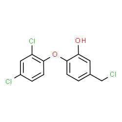 ChemSpider 2D Image | 5-(Chloromethyl)-2-(2,4-dichlorophenoxy)phenol | C13H9Cl3O2