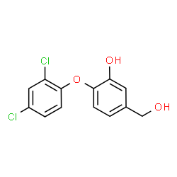 ChemSpider 2D Image | 2-(2,4-Dichlorophenoxy)-5-(hydroxymethyl)phenol | C13H10Cl2O3