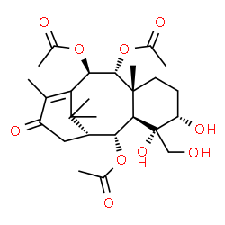ChemSpider 2D Image | (2alpha,5alpha,9alpha,10beta)-4,5,20-Trihydroxy-13-oxotax-11-ene-2,9,10-triyl triacetate | C26H38O10