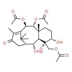ChemSpider 2D Image | (2alpha,5alpha,9alpha,10beta)-2,4,5-Trihydroxy-13-oxotax-11-ene-9,10,20-triyl triacetate | C26H38O10