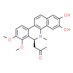 ChemSpider 2D Image | 1-[(6S)-2,3-Dihydroxy-7,8-dimethoxy-5-methyl-5,6-dihydrobenzo[c]phenanthridin-6-yl]acetone | C23H23NO5