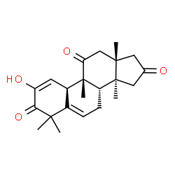 ChemSpider 2D Image | (4R,9beta)-2-Hydroxy-9,10,14-trimethyl-4,9-cyclo-9,10-secoandrosta-2,5-diene-1,11,16-trione | C22H28O4