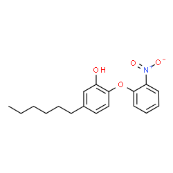 ChemSpider 2D Image | 5-Hexyl-2-(2-nitrophenoxy)phenol | C18H21NO4
