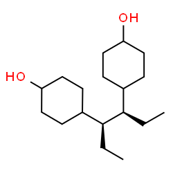 ChemSpider 2D Image | 4-[(3R,4S)-4-(4-Hydroxycyclohexyl)-3-hexanyl]cyclohexanol | C18H34O2