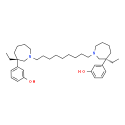 ChemSpider 2D Image | 3,3'-{1,9-Nonanediylbis[(3S)-3-ethyl-1,3-azepanediyl]}diphenol | C37H58N2O2