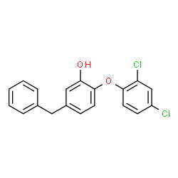 ChemSpider 2D Image | 5-Benzyl-2-(2,4-dichlorophenoxy)phenol | C19H14Cl2O2