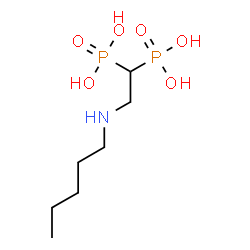 ChemSpider 2D Image | [2-(Pentylamino)-1,1-ethanediyl]bis(phosphonic acid) | C7H19NO6P2